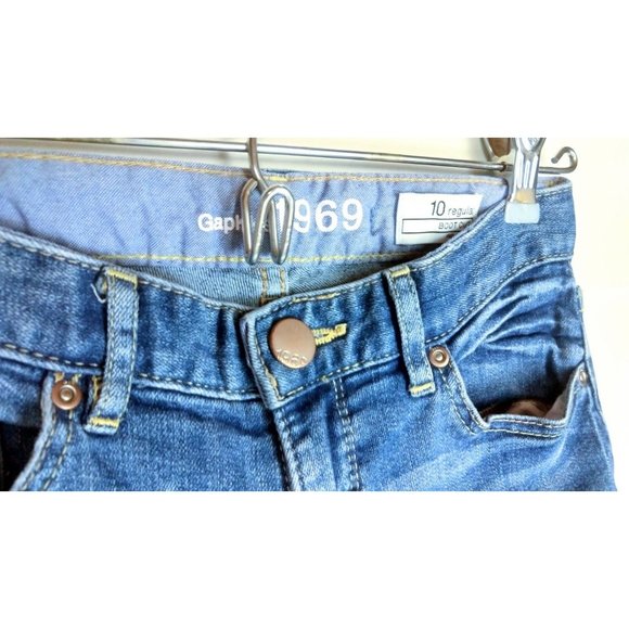 Kids GAP boot cut blue denim jeans - 10 Regular - Picture 4 of 4